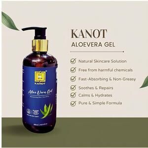 Kanot Aloe Vera Gel 100% pure Aloe Vera – Unscented, 10.14 fl oz
